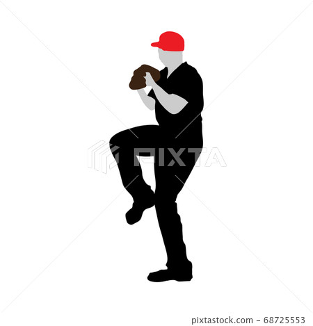 baseball silhouette 68725553