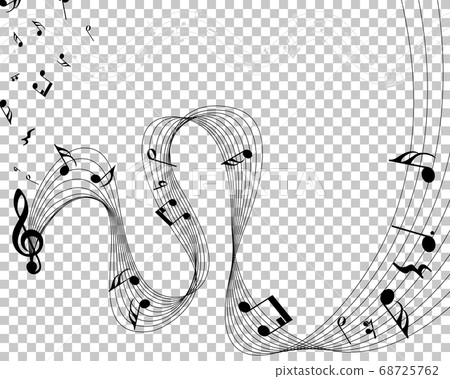 Musical note staff 68725762