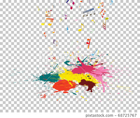 Musical grunge background 68725767