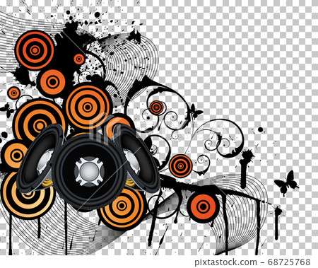 Musical grunge background 68725768