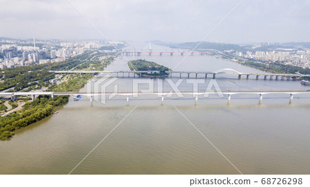 首爾市漢江市永登浦區Nodeul島Dangsan鐵路橋，Yanghwa橋 68726298