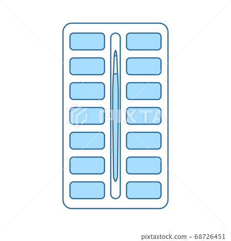 Watercolor Paint-box Icon 68726451