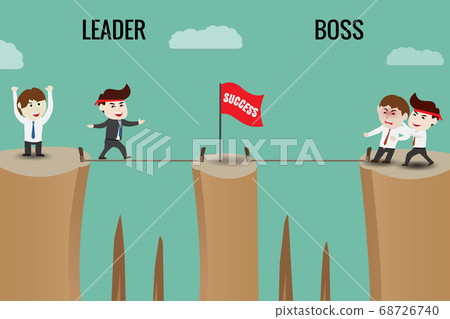 Businessmen from two sides to success 68726740