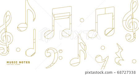 Musical note pattern material vector illustration icon Musical note pattern material vector illustration icon 68727338