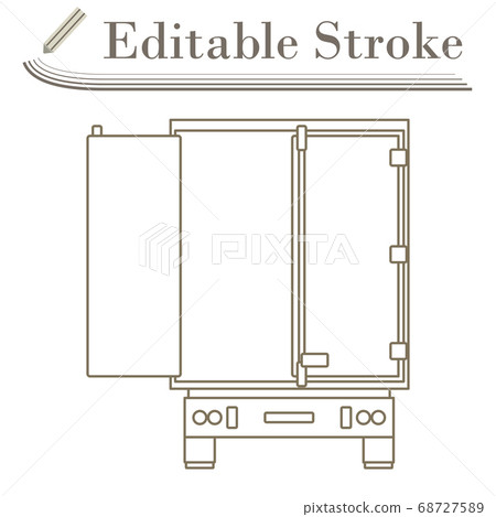 Truck Trailer Rear View Icon Truck Trailer Rear View Icon 68727589