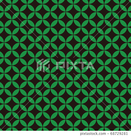 Flower cloisonne pattern black x green 3 68729281