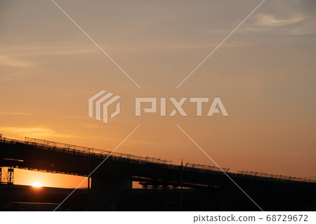 New Meishin Expressway under construction in Joyo City, Kyoto Prefecture 68729672