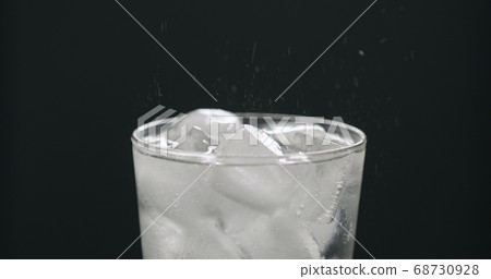 Glasses Soda Ice Cubes Stock Photo 53451916