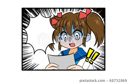 一個女孩的漫畫在雙尾的水手服 68732869