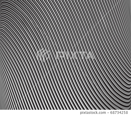 curved lines monochrome halftone black and white 68734258