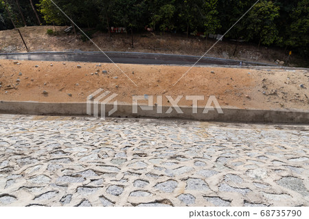 Slope retention engineering to prevent soil Slope retention engineering to prevent soil 68735790