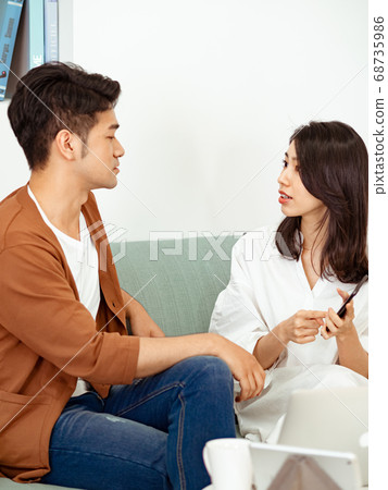 Young Couple Have Disagreement at Home. 68735986