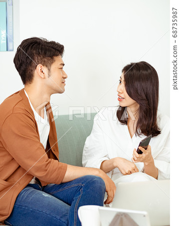 Young Couple Have Disagreement at Home. Young Couple Have Disagreement at Home. 68735987