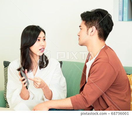 Young Couple Have Disagreement at Home. Young Couple Have Disagreement at Home. 68736001