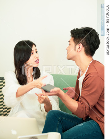 Young Couple Have Disagreement at Home. 68736016