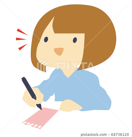 Person taking notes - Stock Illustration [68736120] - PIXTA