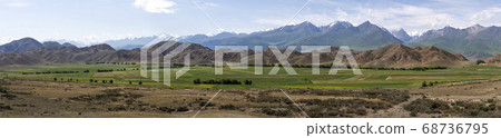 Panorama Mountains Ottuk Kyrgyzstan 68736795