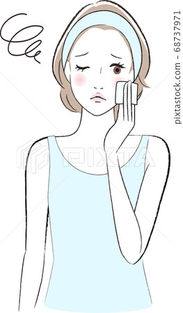 女人穿上乳液時擔心皮膚 68737971