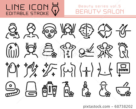 Line icon beauty series vol.5 esthetic spa salon 68738202