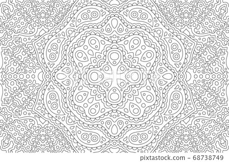 Line art for coloring book with eastern pattern 68738749