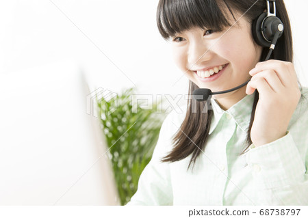 Girl having a video chat 68738797