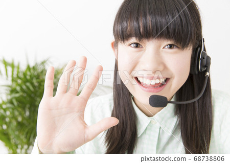 有視頻聊天的女孩 68738806
