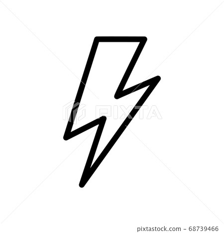 lightning bolt. Thunderbolt Line style lightning bolt. Thunderbolt Line style 68739466