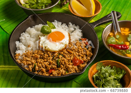 Gapao Rice Thai Food Phad Bai Gaprao Gai Sap泰國菜 Gapao Rice Thai Food Phad Bai Gaprao Gai Sap泰國菜 68739880