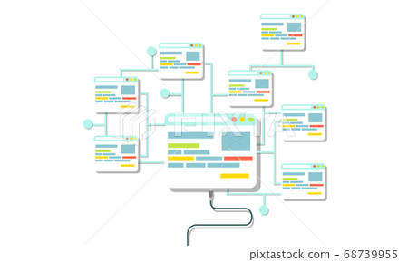Web design concept vector flat illustration 68739955