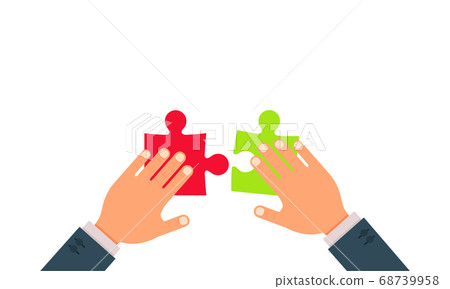 Teamwork vector flat concept illustraion design. - Stock Illustration ...