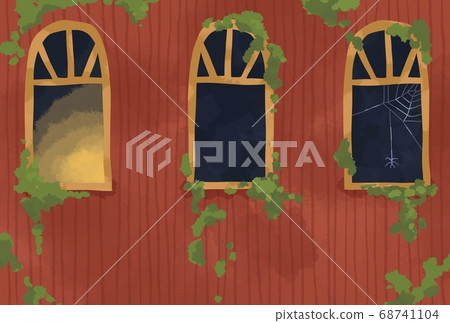 Red house window illustration - Stock Illustration [68741104] - PIXTA