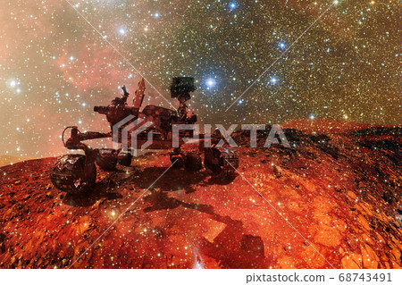 Curiosity rover. Planet Mars. Elements of this image furnished by NASA. Curiosity rover. Planet Mars. Elements of this image furnished by NASA. 68743491