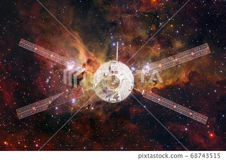 Spacecraft Launch Into Space. Elements of this image furnished by NASA. Spacecraft Launch Into Space. Elements of this image furnished by NASA. 68743515
