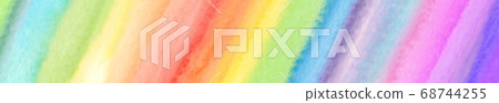 Panoramic texture realistic watercolor rainbow on Panoramic texture realistic watercolor rainbow on 68744255