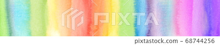 Panoramic texture realistic watercolor rainbow on Panoramic texture realistic watercolor rainbow on 68744256