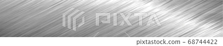 Texture panorama of silver metal with reflection 68744422