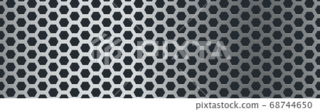 Silver perforated iron with white reflections - 68744650