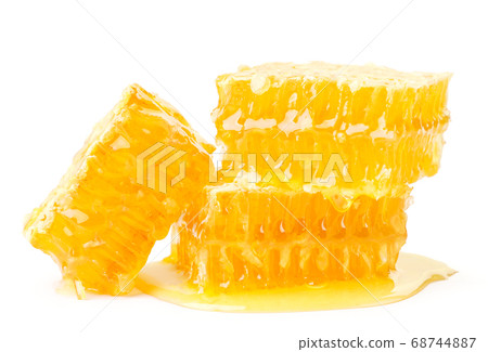 Honey comb on a white background. Isolated Honey comb on a white background. Isolated 68744887