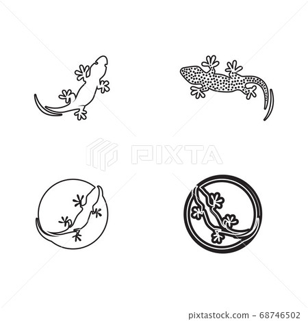 Lizard Chameleon Gecko Silhouette black Lizard Chameleon Gecko Silhouette black 68746502