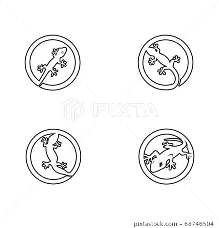 Lizard Chameleon Gecko Silhouette black Lizard Chameleon Gecko Silhouette black 68746504