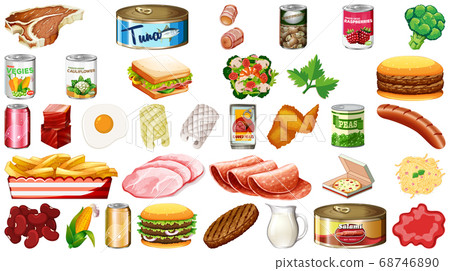 Set of food isolated 68746890