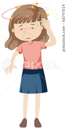 A woman having dizzy 68747014