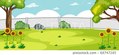 Blank landscape in nature park scene with some Blank landscape in nature park scene with some 68747285