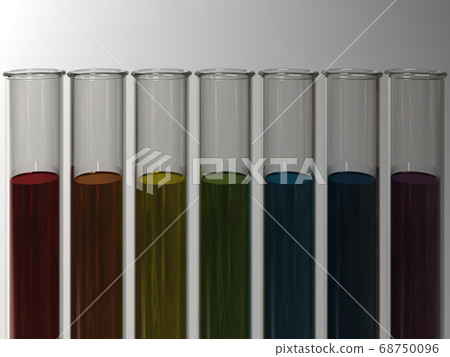 Scientific image of colorful liquid in test tube 3DCG illustration design Scientific image of colorful liquid in test tube 3DCG illustration design 68750096