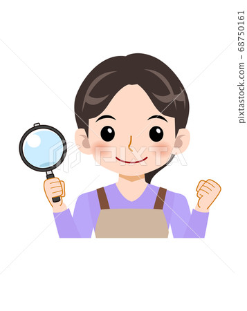 Beautiful housewife with apron Beautiful housewife with apron 68750161