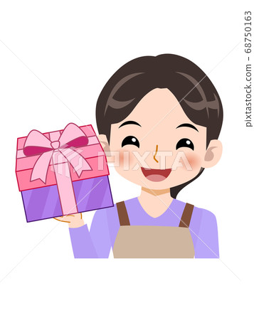 Beautiful housewife with apron Beautiful housewife with apron 68750163