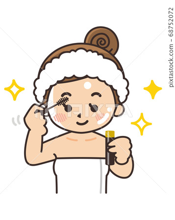 Woman applying mascara beauty beauty makeup makeup - Stock Illustration ...