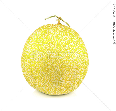 cantaloupe melon isolated on white background. cantaloupe melon isolated on white background. 68754224