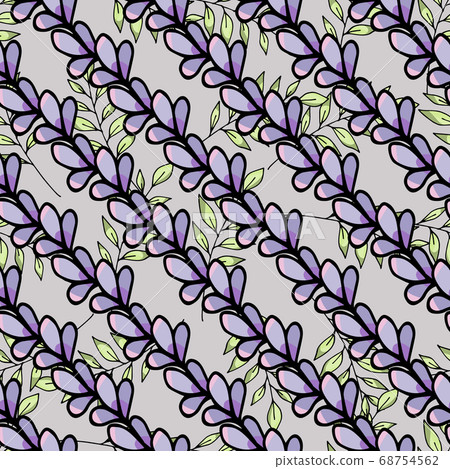Abstract seamless floral romantic pattern for wallpaper design. Decorative textile background. Vintage floral card. Pink floral background. Doodle style texture. Summer background. Endless texture for 68754562