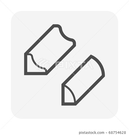 Wood floor border or edge vector icon design. Wood floor border or edge vector icon design. 68754628